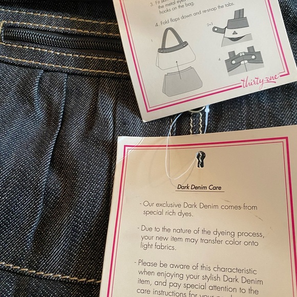 Thirty One Denim purse w/removable skirt NWT - Picture 2 of 3